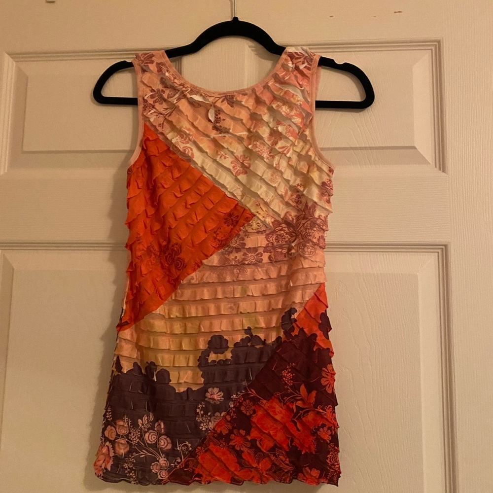 y2k ruffle top with low back